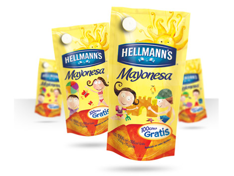 Ilustración para packaging Hellmans especial Navidad. Técnica: Acrílico sobre papel.